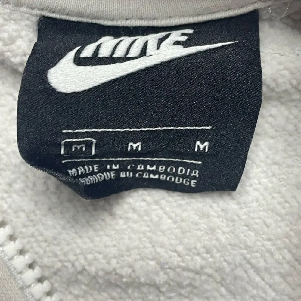 Nike Sportswear Club Fleece Half Zip Hoodie Mens Medium White Fleece Sweatshirt